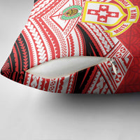 Personalised Kolisi Tonga College Atele Pillow Cover Polynesian Ngatu Tribal - Polynesian Pride