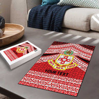 Personalised Kolisi Tonga College Atele Puzzle Polynesian Ngatu Tribal - Polynesian Pride