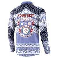 Personalised Tonga Apifoou College Button Sweatshirt Polynesian Ngatu Tribal
