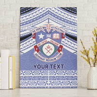 Personalised Tonga Apifoou College Canvas Wall Art Polynesian Ngatu Tribal