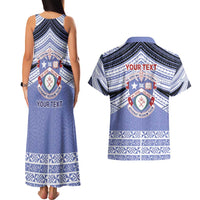 Personalised Tonga Apifoou College Couples Matching Tank Maxi Dress and Hawaiian Shirt Polynesian Ngatu Tribal
