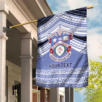 Personalised Tonga Apifoou College Garden Flag Polynesian Ngatu Tribal