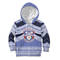 Personalised Tonga Apifoou College Kid Hoodie Polynesian Ngatu Tribal