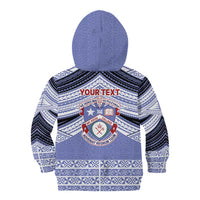 Personalised Tonga Apifoou College Kid Hoodie Polynesian Ngatu Tribal