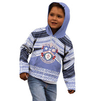 Personalised Tonga Apifoou College Kid Hoodie Polynesian Ngatu Tribal