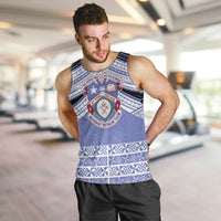 Personalised Tonga Apifoou College Men Tank Top Polynesian Ngatu Tribal