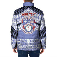 Personalised Tonga Apifoou College Padded Jacket Polynesian Ngatu Tribal - Polynesian Pride
