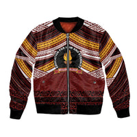 Personalised Tonga Beulah College Bomber Jacket Polynesian Ngatu Tribal