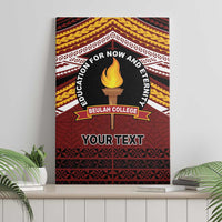 Personalised Tonga Beulah College Canvas Wall Art Polynesian Ngatu Tribal