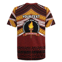 Personalised Tonga Beulah College Rugby Jersey Polynesian Ngatu Tribal