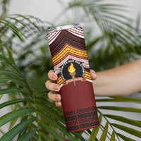 Personalised Tonga Beulah College Skinny Tumbler Polynesian Ngatu Tribal