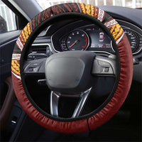 Tonga Beulah College Steering Wheel Cover Polynesian Ngatu Tribal