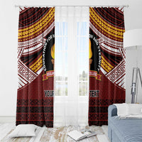 Personalised Tonga Beulah College Window Curtain Polynesian Ngatu Tribal