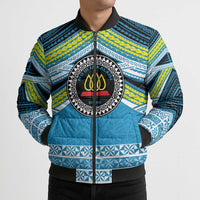 Personalised Tonga Lavengamalie College Bomber Puffer Jacket Polynesian Ngatu Tribal - Polynesian Pride