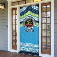 Personalised Tonga Lavengamalie College Door Cover Polynesian Ngatu Tribal - Polynesian Pride