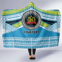 Personalised Tonga Lavengamalie College Hooded Blanket Polynesian Ngatu Tribal