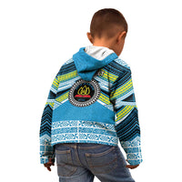 Personalised Tonga Lavengamalie College Kid Hoodie Polynesian Ngatu Tribal