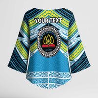 Personalised Tonga Lavengamalie College Kimono Sleeve Blouse Polynesian Ngatu Tribal - Polynesian Pride