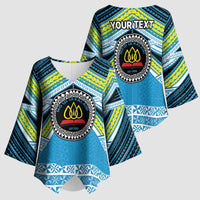Personalised Tonga Lavengamalie College Kimono Sleeve Blouse Polynesian Ngatu Tribal - Polynesian Pride