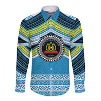 Personalised Tonga Lavengamalie College Long Sleeve Button Shirt Polynesian Ngatu Tribal