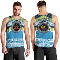 Personalised Tonga Lavengamalie College Men Tank Top Polynesian Ngatu Tribal
