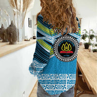 Personalised Tonga Lavengamalie College Women Casual Shirt Polynesian Ngatu Tribal LT9 - Polynesian Pride