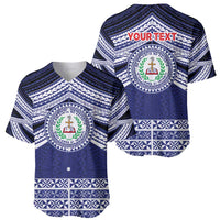 Personalised Tonga Sia'atoutai Theological College Baseball Jersey Polynesian Ngatu Tribal