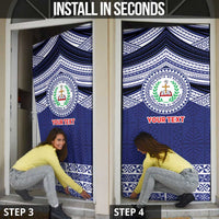 Personalised Tonga Sia'atoutai Theological College Door Cover Polynesian Ngatu Tribal - Polynesian Pride