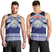 Personalised Tonga Sia'atoutai Theological College Men Tank Top Polynesian Ngatu Tribal