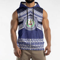 Personalised Tonga Sia'atoutai Theological College Sleeveless Hoodie Polynesian Ngatu Tribal - Polynesian Pride