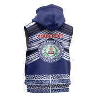 Personalised Tonga Sia'atoutai Theological College Sleeveless Zip Hoodie Polynesian Ngatu Tribal LT9 - Polynesian Pride