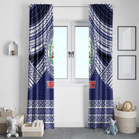 Personalised Tonga Sia'atoutai Theological College Window Curtain Polynesian Ngatu Tribal