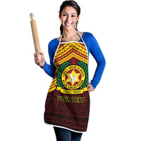 Personalised Tonga Vava'u High School Apron Polynesian Ngatu Tribal - Polynesian Pride