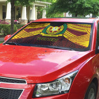 Personalised Tonga Vava'u High School Auto Sun Shade Polynesian Ngatu Tribal - Polynesian Pride