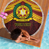 Personalised Tonga Vava'u High School Beach Blanket Polynesian Ngatu Tribal