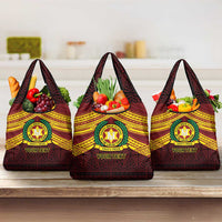 Personalised Tonga Vava'u High School Grocery Bag Polynesian Ngatu Tribal