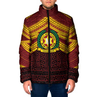 Personalised Tonga Vava'u High School Padded Jacket Polynesian Ngatu Tribal - Polynesian Pride