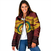 Personalised Tonga Vava'u High School Padded Jacket Polynesian Ngatu Tribal - Polynesian Pride