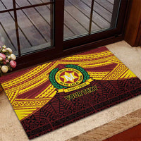 Personalised Tonga Vava'u High School Rubber Doormat Polynesian Ngatu Tribal