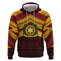 Personalised Tonga Vava'u High School Zip Hoodie Polynesian Ngatu Tribal