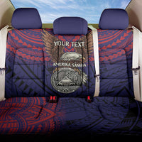American Samoa Brave Eagle Personalized Back Car Seat Cover National Flag Color
