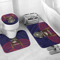 American Samoa Brave Eagle Personalized Bathroom Set National Flag Color - Polynesian Pride