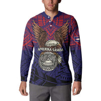 American Samoa Brave Eagle Personalized Button Sweatshirt National Flag Color