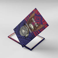 American Samoa Brave Eagle Personalized Canvas Wall Art National Flag Color