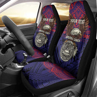 American Samoa Brave Eagle Personalized Car Seat Cover National Flag Color