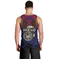 American Samoa Brave Eagle Personalized Men Tank Top National Flag Color