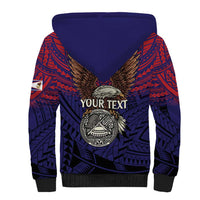 American Samoa Brave Eagle Personalized Sherpa Hoodie National Flag Color