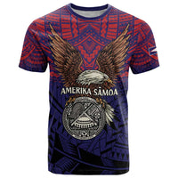 American Samoa Brave Eagle Personalized T Shirt National Flag Color