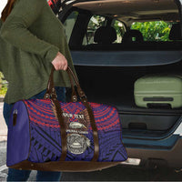 American Samoa Brave Eagle Personalized Travel Bag National Flag Color - Polynesian Pride