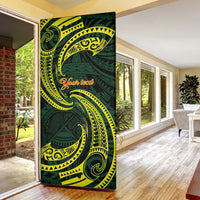 American Samoa Manua Cession Day Personalized Door Cover Polynesian Wave Style - Polynesian Pride
